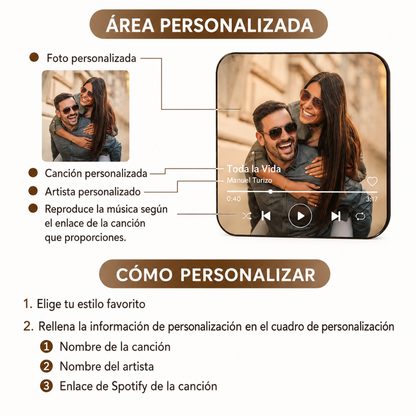 Imán Musical Personalizado con Foto y Canción