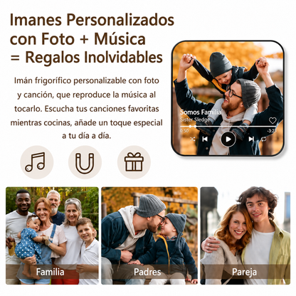 Imán Musical Personalizado con Foto y Canción
